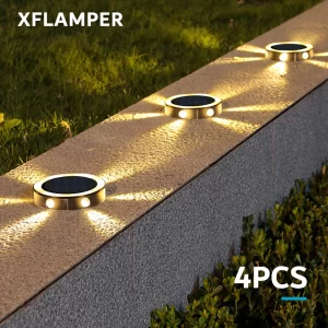 4PCS 6LED Solar Ground Light Outdoor Waterproof Garden Lawn for Yard Pathway Patio Landscape Decoration