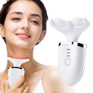 Electric Neck Beauty Massager EMS Color Light Neck Beauty Equipment Face and Neck Massage Neck Wrinkles USB Charging